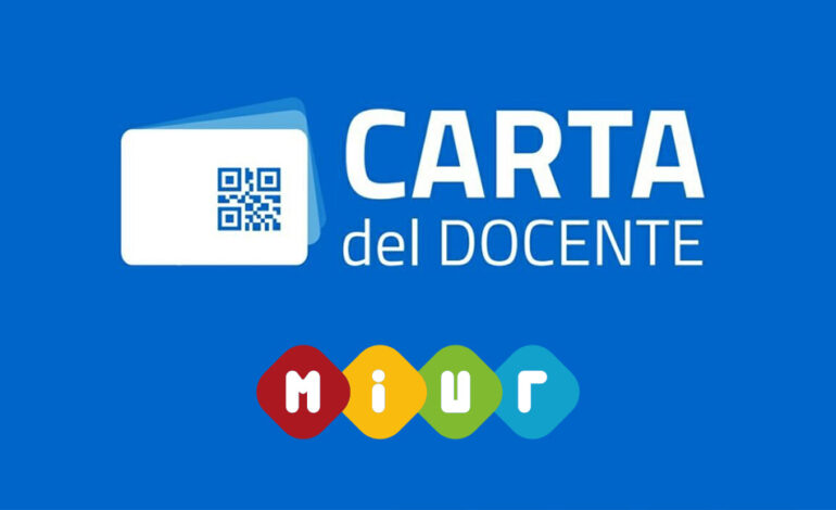 Carta docente, entro novembre 500 euro