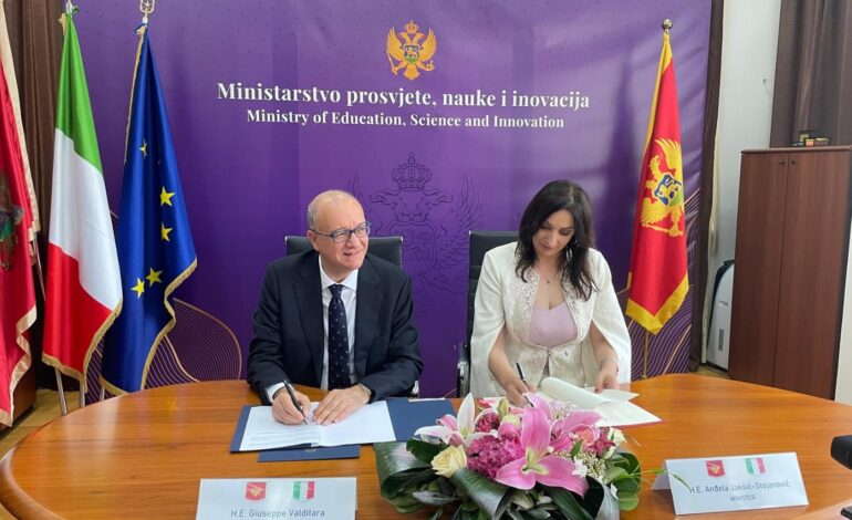 Italia e Montenegro rafforzano i legami