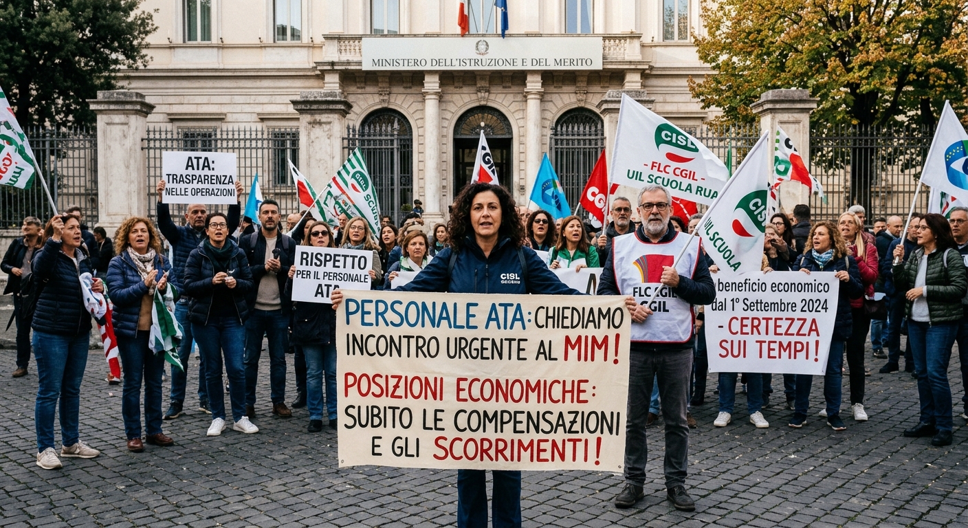 Posizioni economiche ATA: i sindacati chiedono un confronto urgente al Ministero